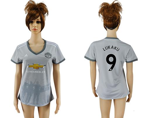 Women's Manchester United #9 Lukaku Sec Away Soccer Club Jersey